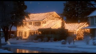 🔴 Live✨ Christmas Vacation Ambience Home Tour ❄️ Snowfall Crackling Fire 🎄 Christmas Jazz [upl. by Dode]