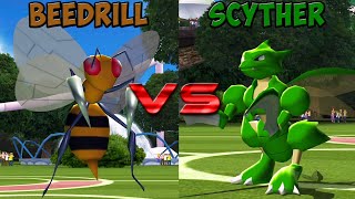 Pokemon battle revolution  Beedrill vs Scyther [upl. by Ellenahc]