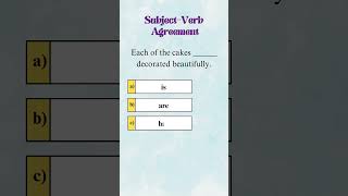 Subject Verb Agreement in English Grammar shorts [upl. by Tiana612]