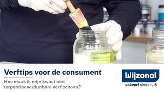 Hoe maak ik mijn kwast met terpentineverdunbare verf schoon  Wijzonol verftips [upl. by Anahoj]