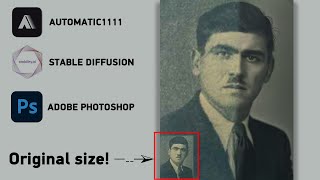 Upscaling and Restoring a VERY LOW RESOLUTION photo with AI and Photoshop [upl. by Ynhoj]