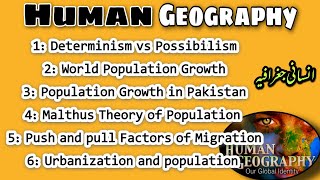 Human Geography important tooics Explained  Human Geography explained  Malthus Population Growth [upl. by Wilen]