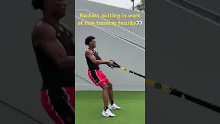 Houston Rockets working out at new training facility nba jalengreen houstonrocketsnews [upl. by Avelin]