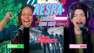 aespa 에스파 Licorice Universe and Long Chat ♥ Universe reaction [upl. by Anahpos]