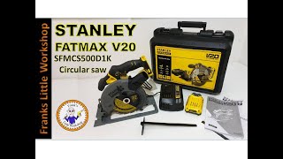 Stanley Fatmax V20 Circular saw kit SFMCS500D1k [upl. by Eicyak859]