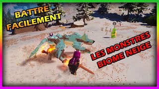 BATTRE FACILEMENT LES MONSTRES DU BIOME NEIGE SUR LEGO FORTNITE ASTUCES [upl. by Piers]