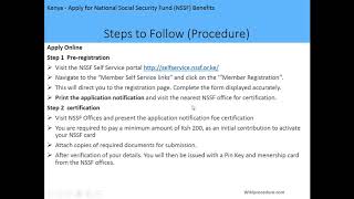 Kenya  Apply for National Social Security Fund NSSF Benefits  English [upl. by Aekal]