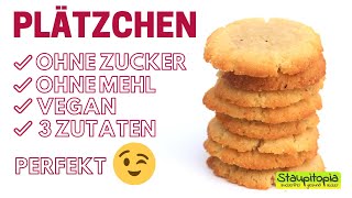 Vegane Plätzchen ohne Zucker und Mehl aus nur 3 Zutaten [upl. by Dave]