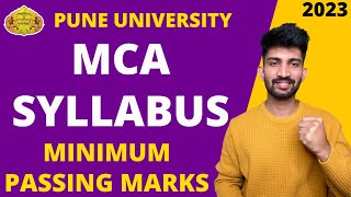 Pune University MCA First Year Syllabus 2023  How much to Score to Pass in MCA Exam SPPU [upl. by Zetrac969]