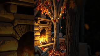 Halloween Night Ambience  Crackling Fireplace Glowing Pumpkins amp Relaxing Fall Vibes for Sleep [upl. by Ayvid301]