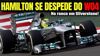 Hamilton se despede do W04 em Silverstone Carro da primeira vitória na Mercedes NO RONCO  F1 [upl. by Llemart881]