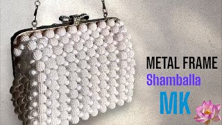 Elegant Shamballa Beaded Bag with Metal Frame [upl. by Ameh]