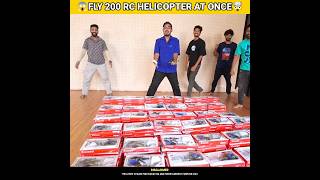 😱FLY 200 RC HELICOPTERS AT ONCE🤯BYMRINDIANHACKER CrazyXYZ MrBeast shorts [upl. by Adnovaj]