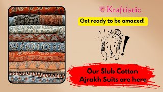 What Makes Kraftistics Handblock Slub Cotton Ajrakh Suits SO SPECIAL [upl. by Devondra]