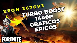 Fortnite XEON 2676 V3 RTX 3070 1440P GRAFICOS EPICOS [upl. by Neelat]