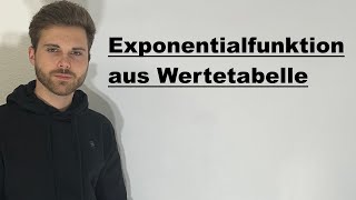 Exponentialfunktion aus Wertetabelle ermitteln  Verständlich erklärt [upl. by Pul]