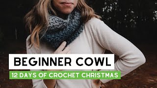 Crochet Cowl Neck Warmer Pattern for Beginners in the Round NO TWISTING [upl. by Aicsila]