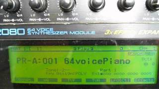 Roland JV2080 Sound Module Putting in Multitimbral Mode [upl. by Melc251]