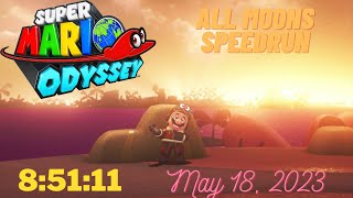 Super Mario Odyssey All Moons Speedrun in 85111 Old PB [upl. by Arrais778]