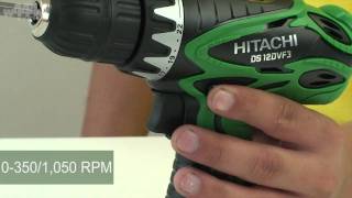 Hitachi DS 12DVF3 Cordless Drill  w444w ENG [upl. by Negeam]