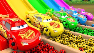 Finger Family Song  Colorful soccer balls Jumping off the slide  Baby Nursery Rhymes amp Kids Songs [upl. by Dyna916]