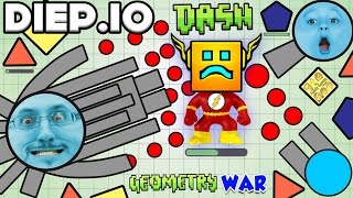 DIEPIO TANK WARS  GEOMETRY DASH FLASH Version IMPOSSIBLE GAME FGTEEV Hyper DERPY IO Game Fun [upl. by Alimrahs711]