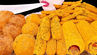 ASMR MUKBANG｜CHEESE BALL CHEESE STICKS CORN DOG FRENCH FRIES｜BHC 신메뉴 뿌링클 치즈볼 치즈스틱 핫도그 감자튀김 먹방 [upl. by Curtis]