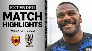 PNG Kumuls v Fiji Bati  Extended Highlights  Pacific Championships 2023  NRL [upl. by Aundrea]