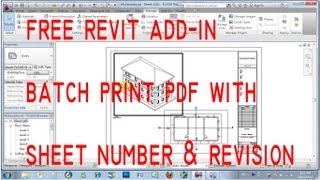 Free Revit Addin Print pdf with sheet number and revision [upl. by Aruol]