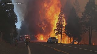 Massive California wildfire doubles in size [upl. by Urian196]