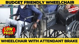 Wheelchair with attendant brake  Wheelchair at lowest price in Chennai aeoncare  wheelchair [upl. by Noelopan635]