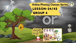 Phonics Lesson 24 OR the rcontrolled vowel Jolly Phonics Classes [upl. by Farly729]