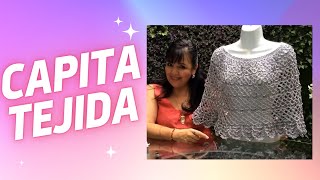 CAPITA TEJIDA EN GANCHO O CROCHET 🤍🤍 MUY FÁCIL Y RÁPIDO  LAURA CEPEDA capita [upl. by Kerby]