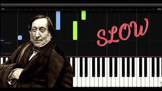 Rossini  Barber of Seville Overture  Easy Piano Music  SLOW [upl. by Adriaens]