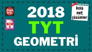 2018 TYT GEOMETRİ PDF  2018 TYT Geometri Soru Çözümleri [upl. by Bello]