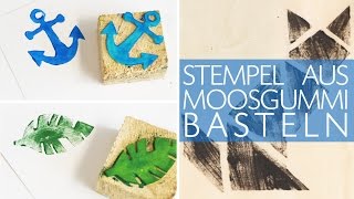 Stempel aus Moosgummi basteln  MoosgummiStempel  Anleitung  Talude [upl. by Livia]