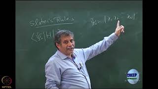 Week 6  Lecture 40  Brillouins theorem and Slaters rule type2 [upl. by Bergin]