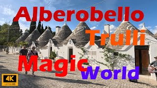 Alberobello Trulli Walking Tour Discover the Magic World  4K [upl. by Christianity]