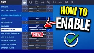 HOW TO GET MOBILE BUILDSPERFORMANCE MODE ON PS4 fortnite performance mode fortnitecommunity [upl. by Wanfried]