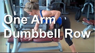 How to One Arm Dumbbell Row  Alexandra Wilson [upl. by Aiekam]