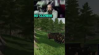 Farming Simulator 22  SO CLOSE shorts farmingsimulator22 farmsim22 fs22 twitch funnyvideo [upl. by Ellehcrad]