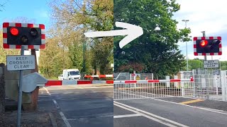 New Upgrade at Rusham Level Crossing Old and New Crossings Comparison [upl. by Reinnej]