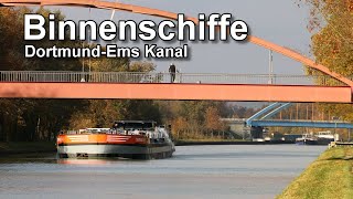 Binnenschiffe  DortmundEms Kanal  Saerbeck  Binnenschifffahrt  Herbst [upl. by Ramej821]