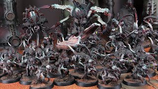 SPEED PAINTING TYRANIDS  GRIMDARK  WARHAMMER 40k  LEVIATHAN  Army Painting [upl. by Nylia]