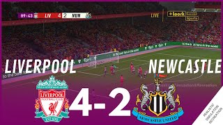 Liverpool vs Newcastle United 42 MATCH HIGHLIGHTS • Video Game Simulation amp Recreation [upl. by Mackie]