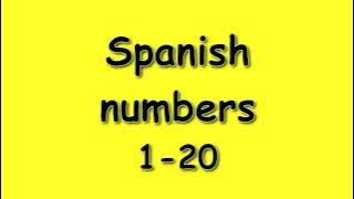 Spanish Numbers  Count to 20 song [upl. by Blen]