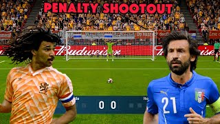 Pirlo vs Gullit Penalty Shootout eFootball Gameplay [upl. by Sarina]