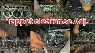 How to Tappet adjustment Six cylinder engine full detailsengine car hardwork repair head [upl. by Gilman687]