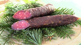 Wildschwein Wurst Salami Schlackwurst Kulen Schritt für Schritt mit Rezept [upl. by Garap]