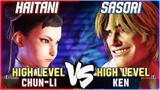 SF6 ▰ HAITANI ChunLi vs SASORI Ken ▰ High Level Gameplay Street Fighter 6 [upl. by Ecinnahs11]